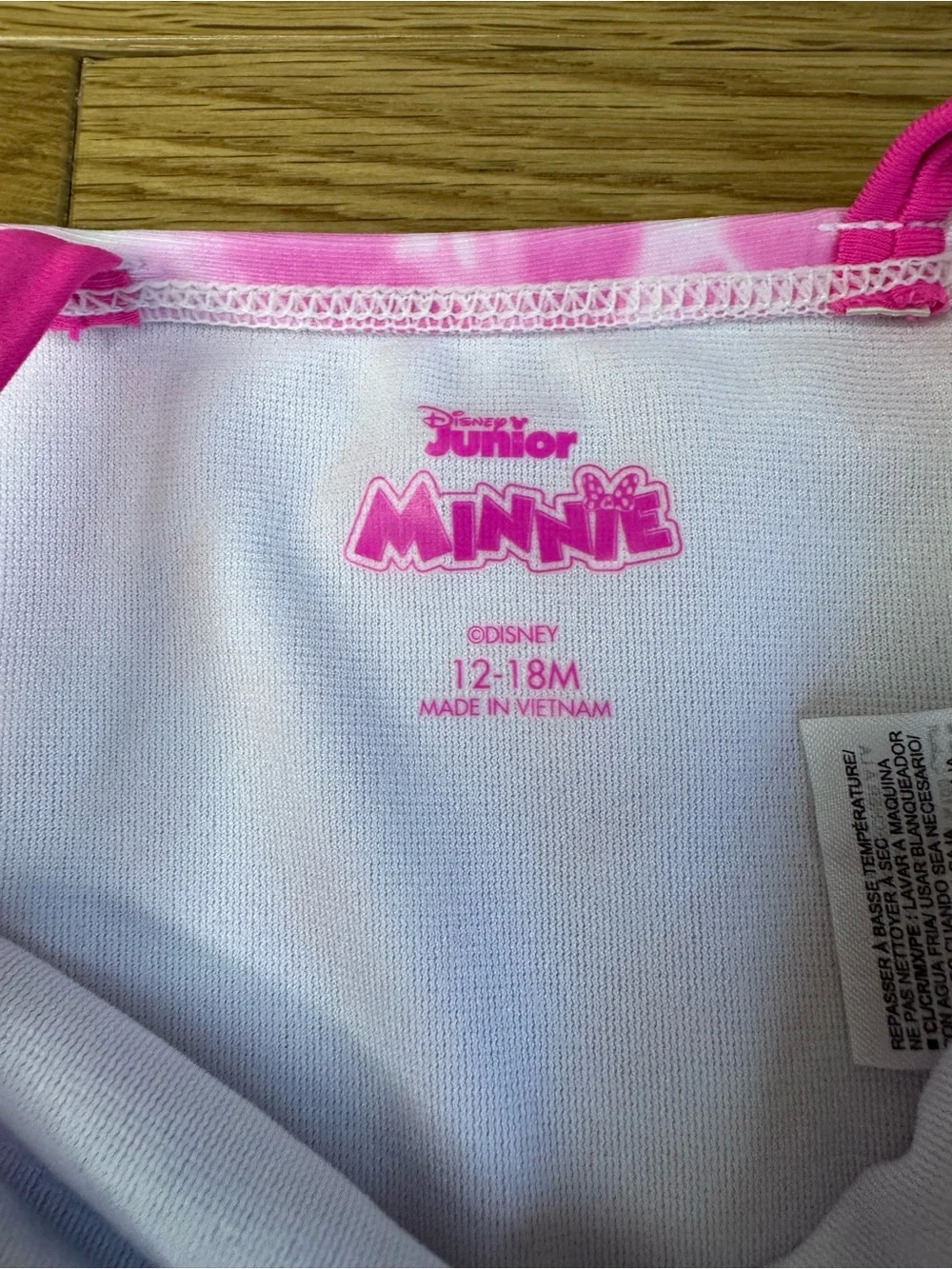 Disney Kids Pink Tie-Dye Minnie Mouse One-Piece Swimsuit